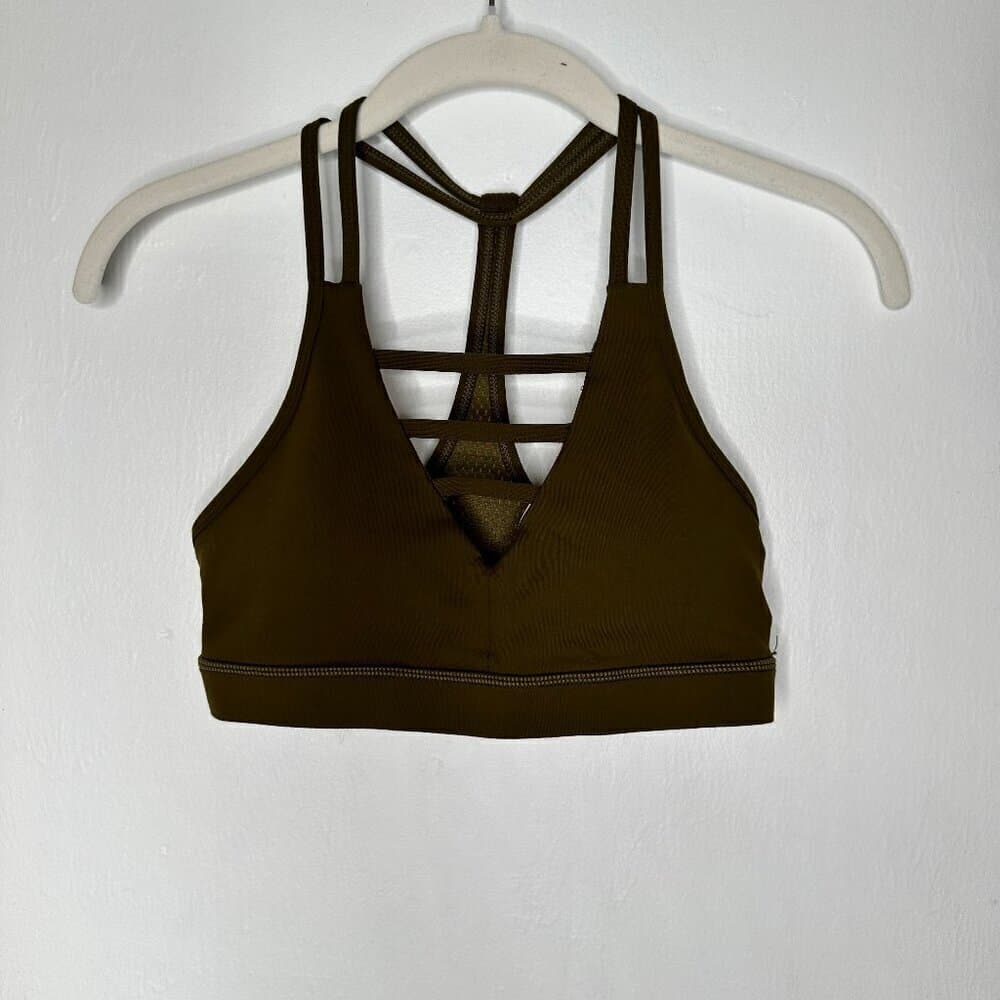 Zyia Grid olive green sports bra athletic Size S - Thumbnail 4
