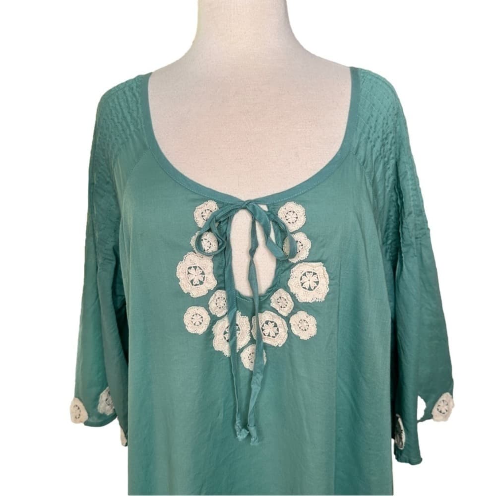 Anthropologie Mermaid Doily Cover Up Lightweight Dress Size L Summer Beach Boho - Thumbnail 2