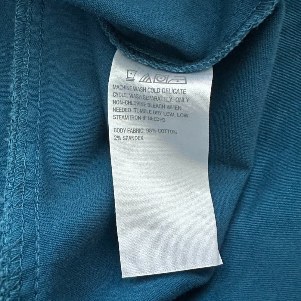 Wavvy Jacket Women Size M Teal Cotton Long Sleeve Pocket Collared Button Down - Thumbnail 5