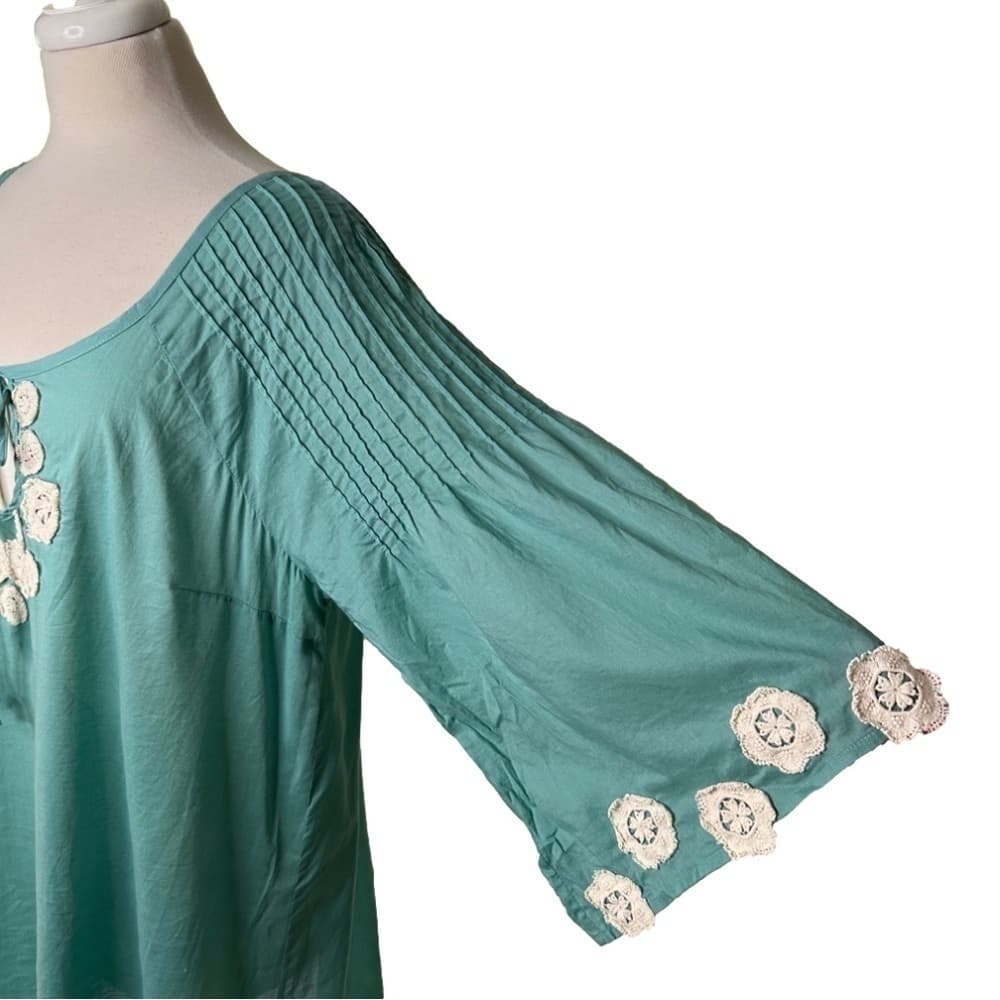 Anthropologie Mermaid Doily Cover Up Lightweight Dress Size L Summer Beach Boho - Thumbnail 3