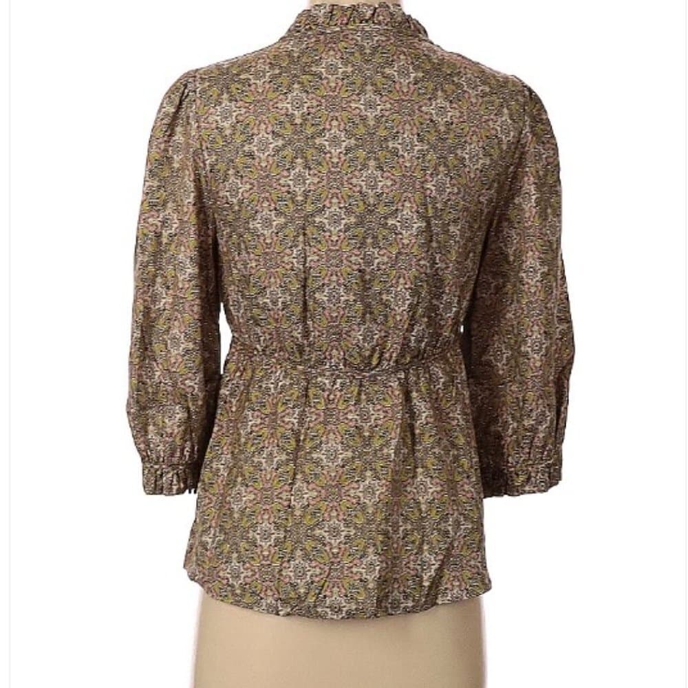 Marc By Marc Jacobs Long Sleeve Silk Top Size 2 - Thumbnail 2