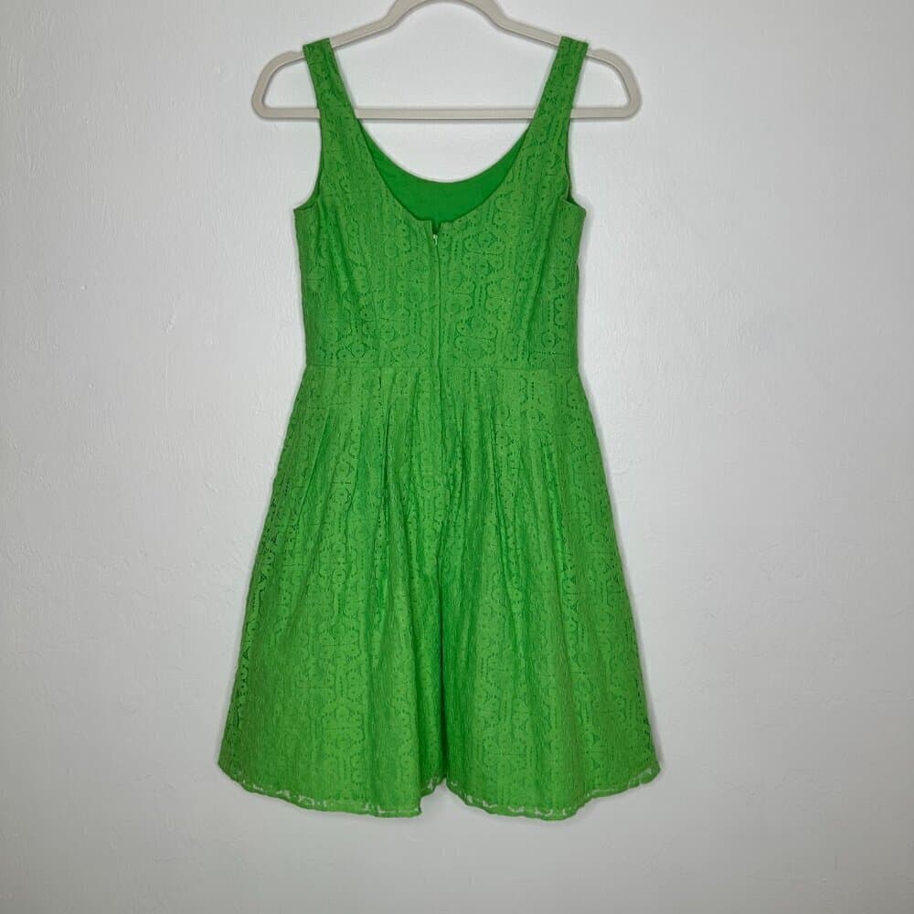 Lilly Pulitzer Women's Sleeveless Lace Overlay Green Dress Size 00 - Thumbnail 3