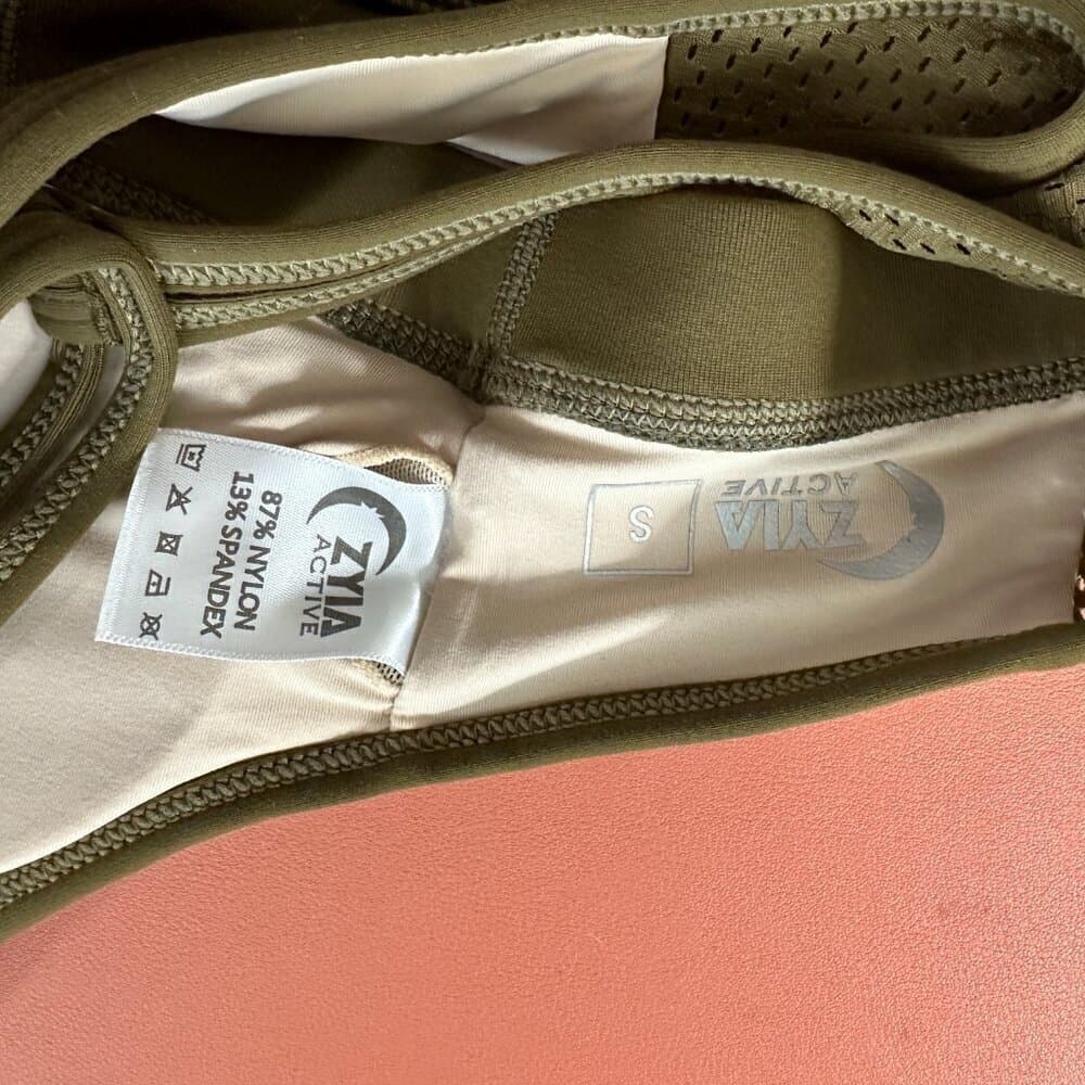 Zyia Grid olive green sports bra athletic Size S - Thumbnail 7