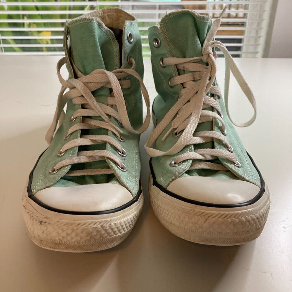 Converse Chuck Taylor All star High Tops Women Sz 12 Men Sz 10 Mint Green - Thumbnail 2