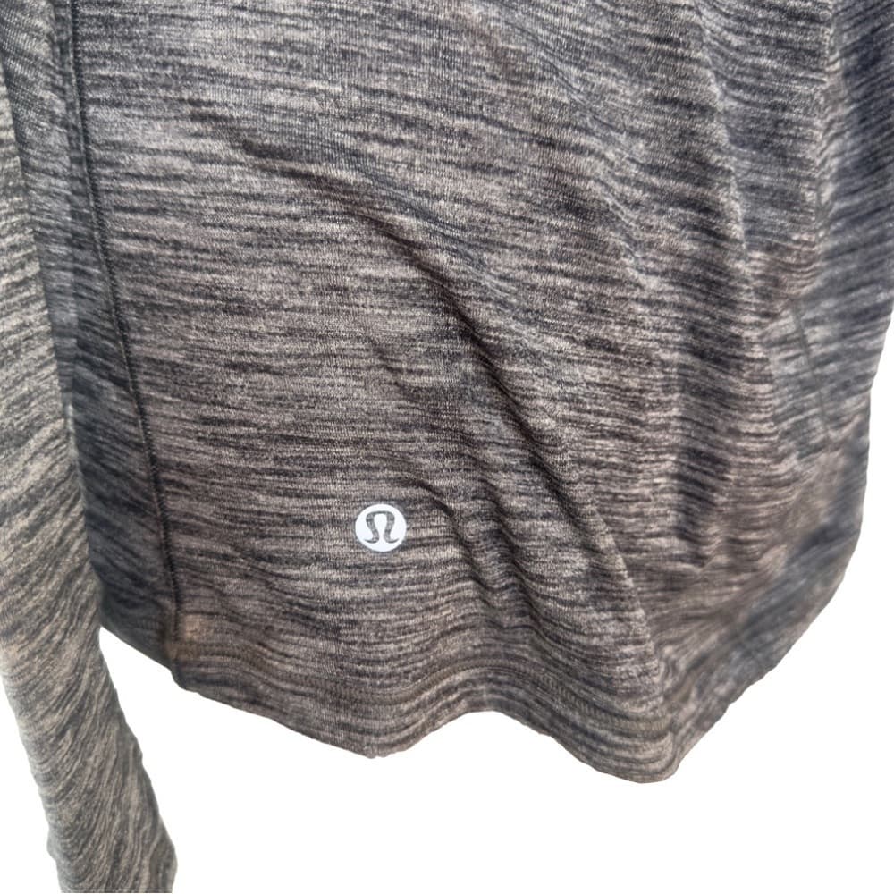 LULULEMON Heather Gray Long Sleeve Lightweight Top Size 8 - Thumbnail 2
