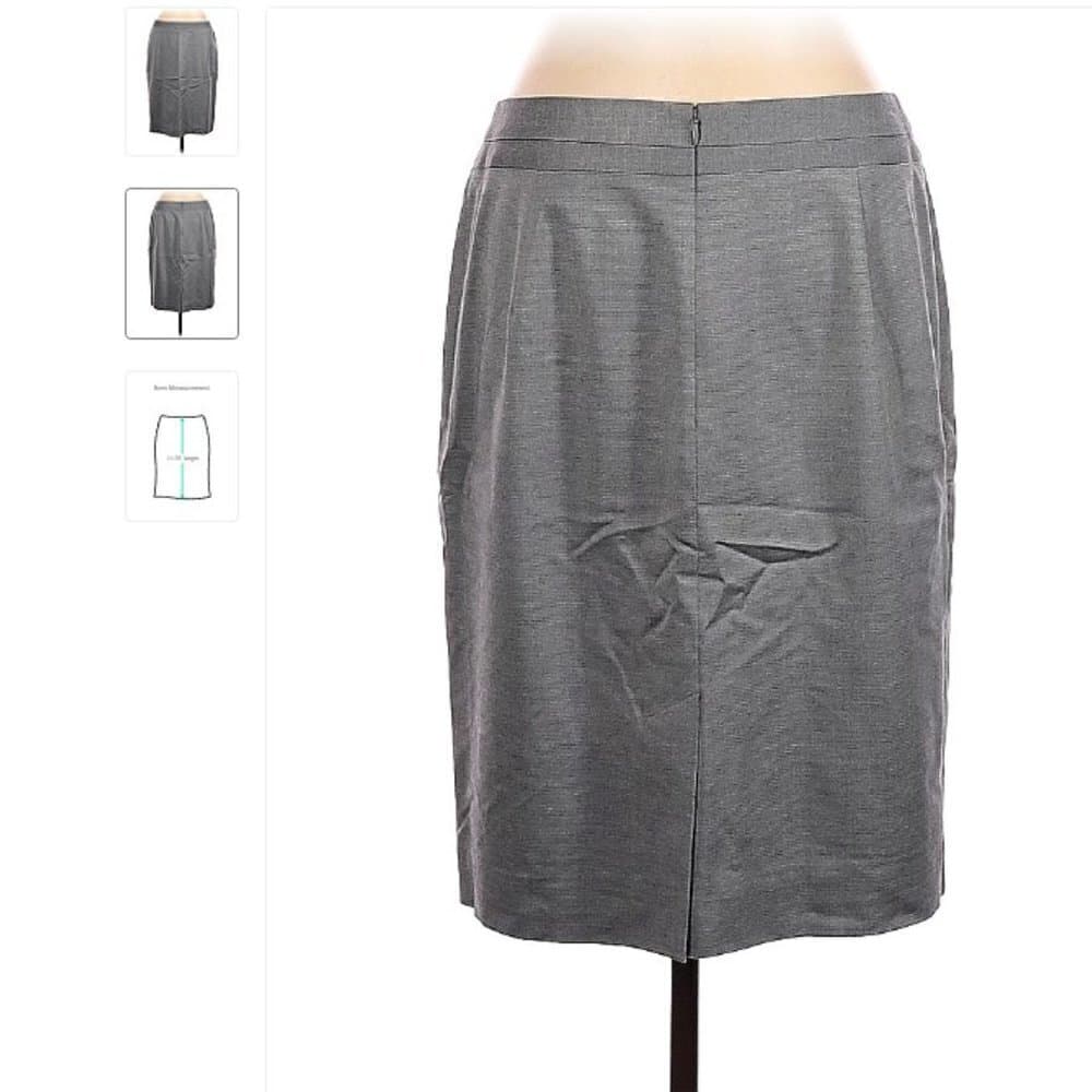 Classiques Entier Gray Pencil Skirt Size 12 - Thumbnail 2