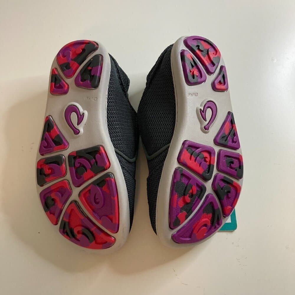 Olukai Nohea Gray Mesh Girls Slip On Comfort Casual Shoes Loafers Size 12 NEW - Thumbnail 6