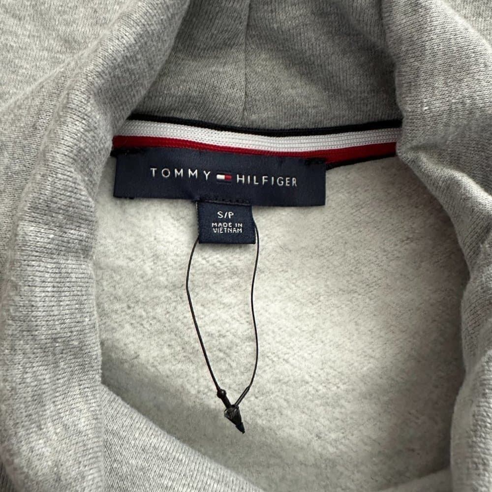 Tommy Hilfiger Gray Mock Neck Crop Sweatshirt Size S - Thumbnail 4