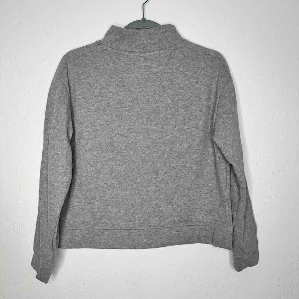 Tommy Hilfiger Gray Mock Neck Crop Sweatshirt Size S - Thumbnail 3