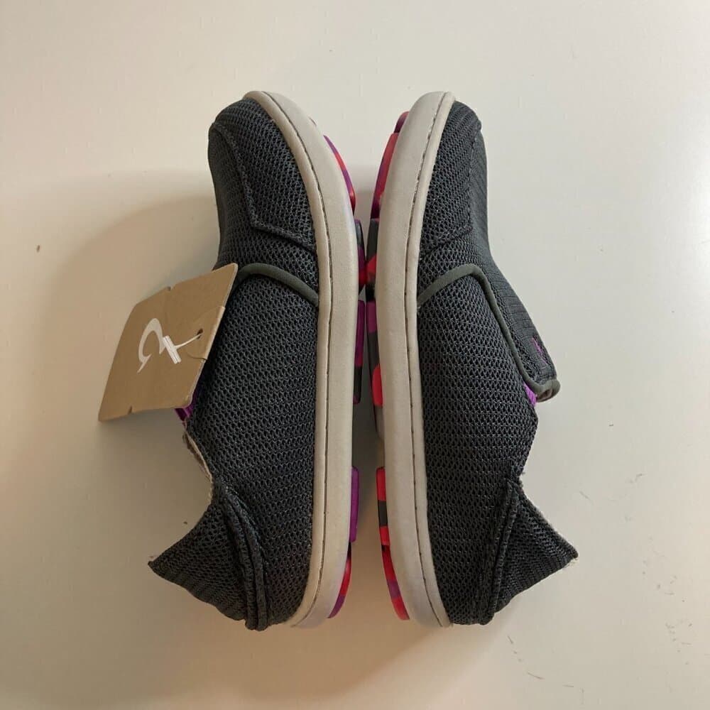 Olukai Nohea Gray Mesh Girls Slip On Comfort Casual Shoes Loafers Size 12 NEW - Thumbnail 5