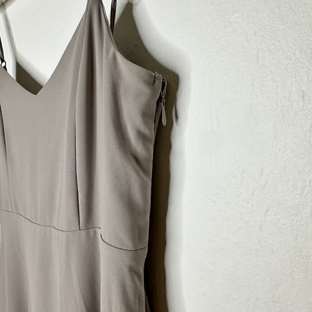NWOT SHOW ME YOUR MUMU Faith Maxi Dress Dove Grey Chiffon XXS - Thumbnail 7