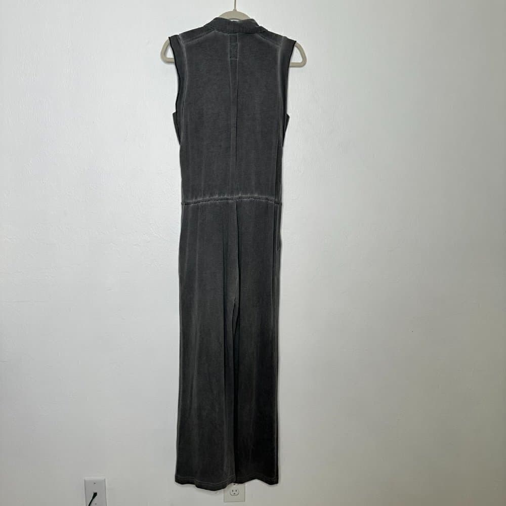 Soft Surroundings Jumpsuit Gray Washed Tied Camilla Pockets Size S - Thumbnail 7