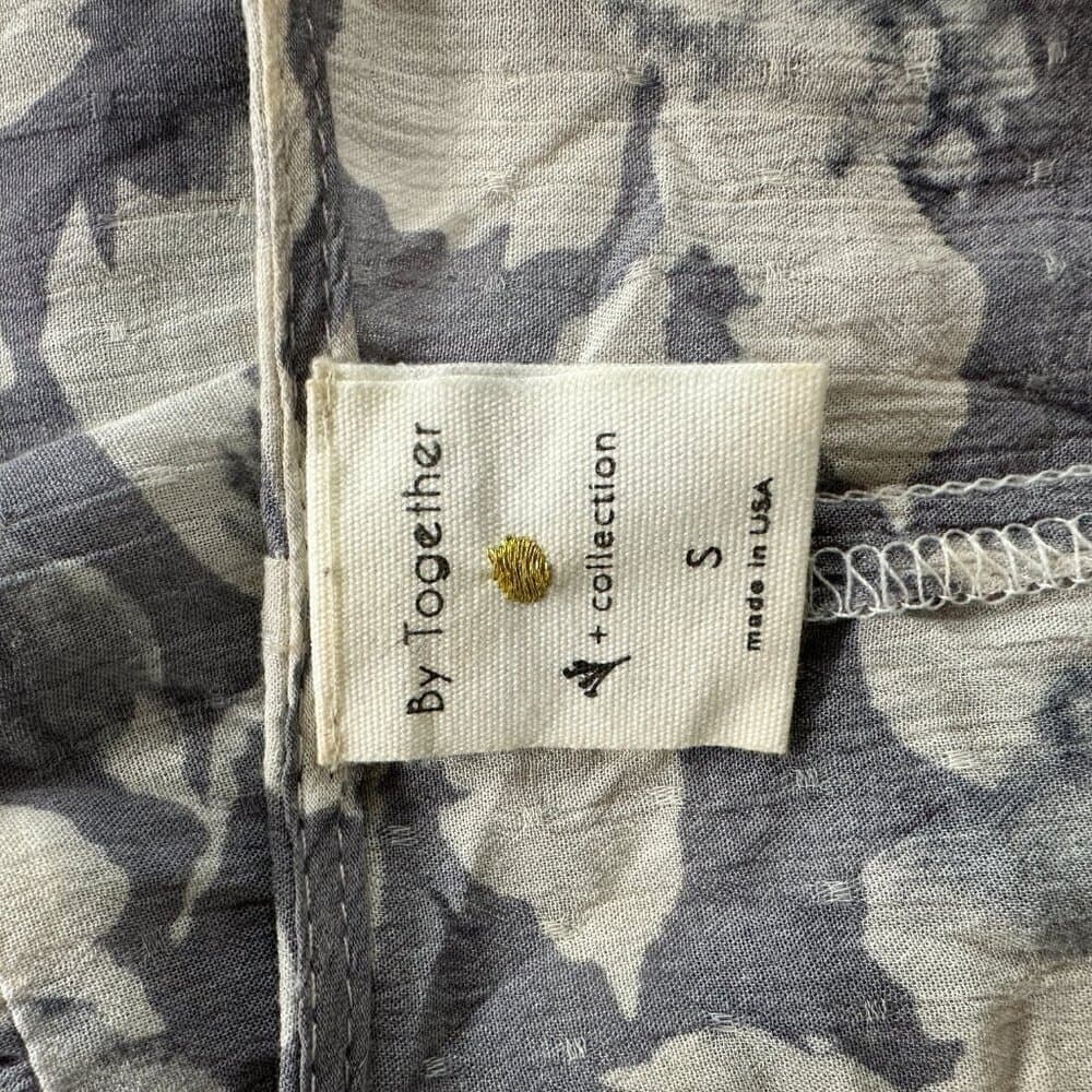 By Together Gray & White Floral Mini Dress Size S - Thumbnail 8
