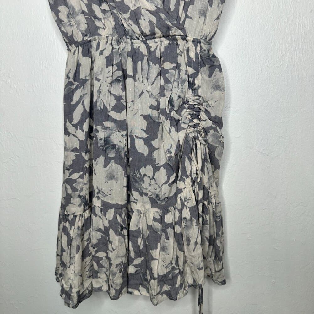 By Together Gray & White Floral Mini Dress Size S - Thumbnail 6