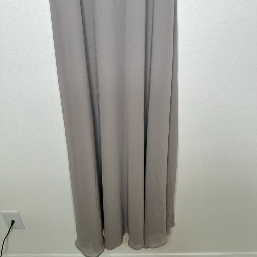 NWOT SHOW ME YOUR MUMU Faith Maxi Dress Dove Grey Chiffon XXS - Thumbnail 6