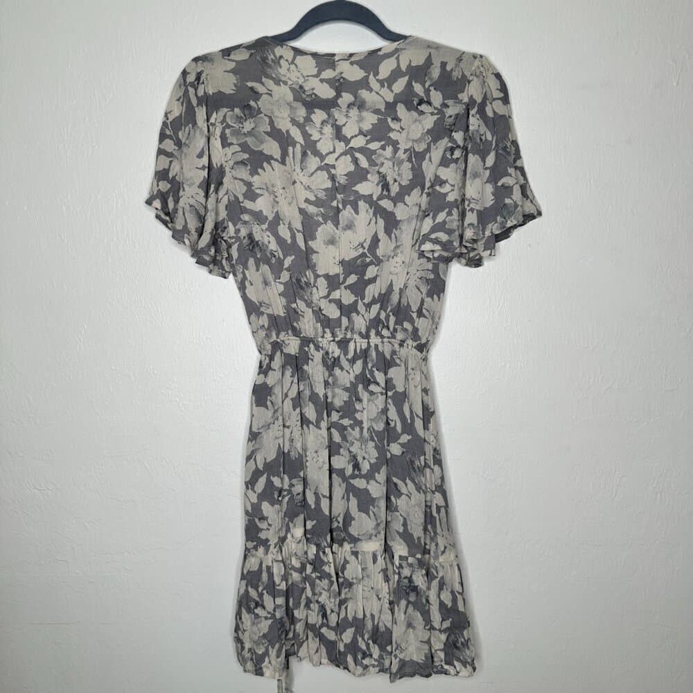 By Together Gray & White Floral Mini Dress Size S - Thumbnail 7