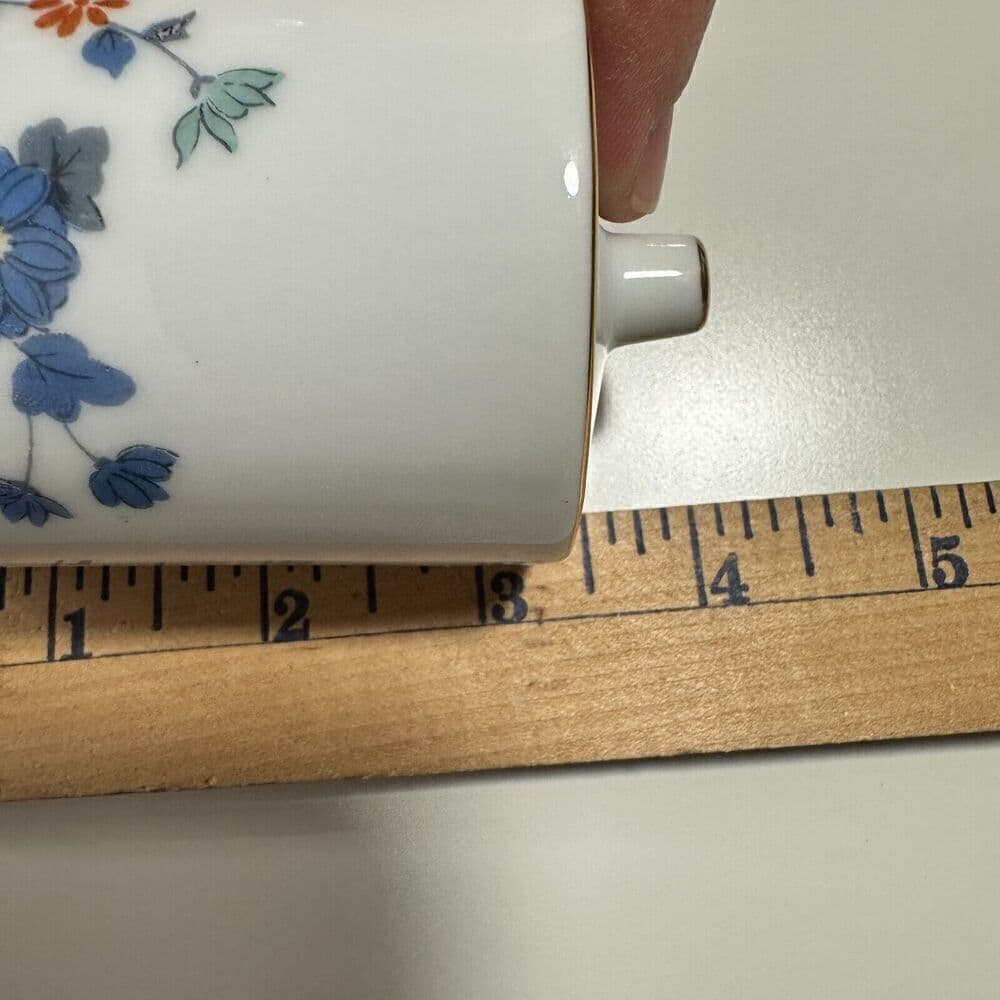 Small Teapot Asian marked blue pottery tea floral Oriental Japan - Thumbnail 8