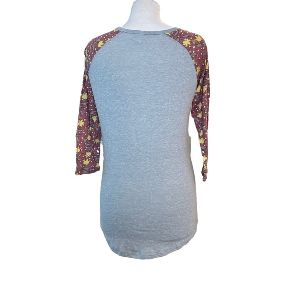 Nwt LuLaRoe Floral Baseball Style T-Shirt Size S - Thumbnail 3
