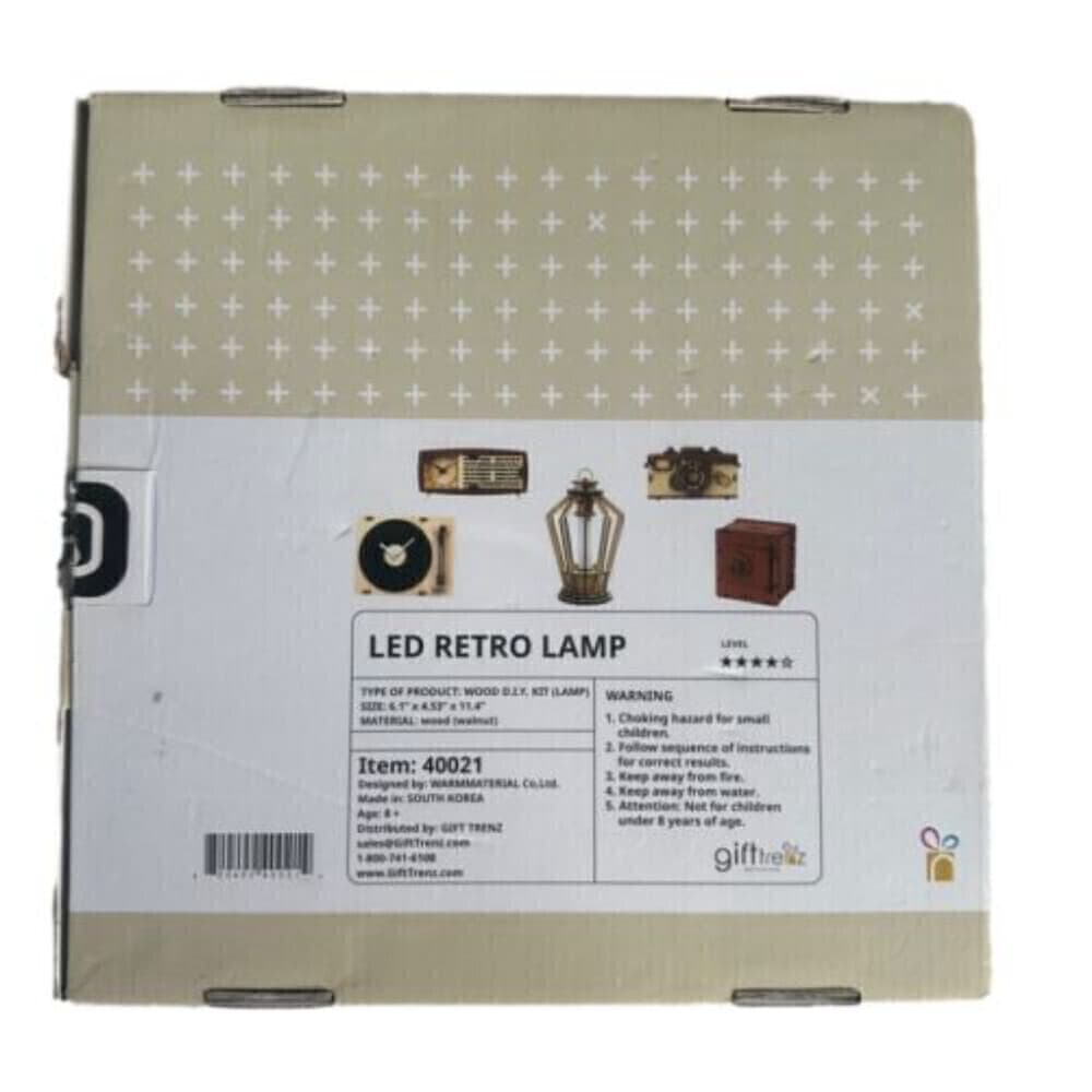 [woodsum] LED Retro Vintage DIY Wood Lamp-W /Self Assembly Kit - Home Decor - Thumbnail 4