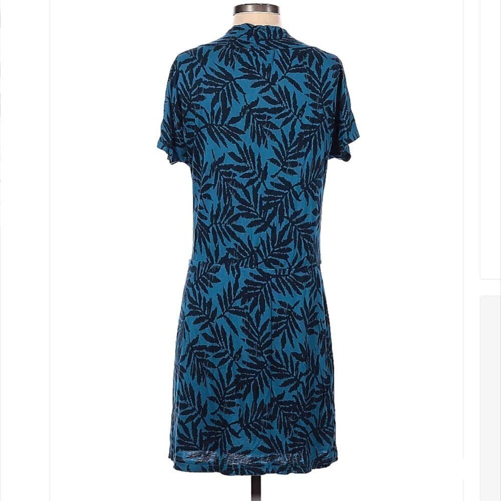 Banana Republic Factory Casual Blue Short Sleeve Dress Size S - Thumbnail 2