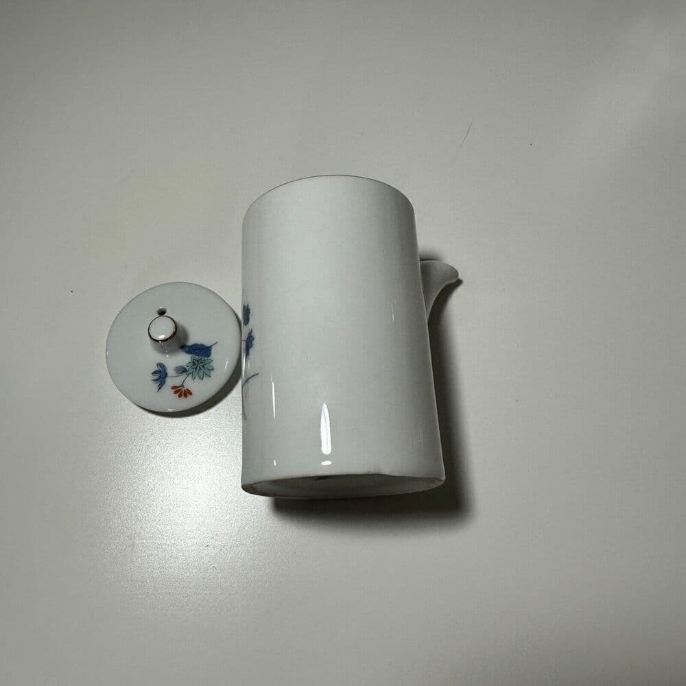 Small Teapot Asian marked blue pottery tea floral Oriental Japan - Thumbnail 6