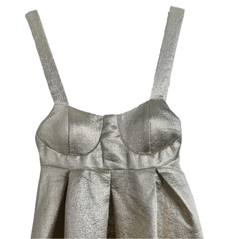 Nwt Collective The Label From ASOS Gold Petite Sleeveless Mini Dress Size 6P - Thumbnail 4
