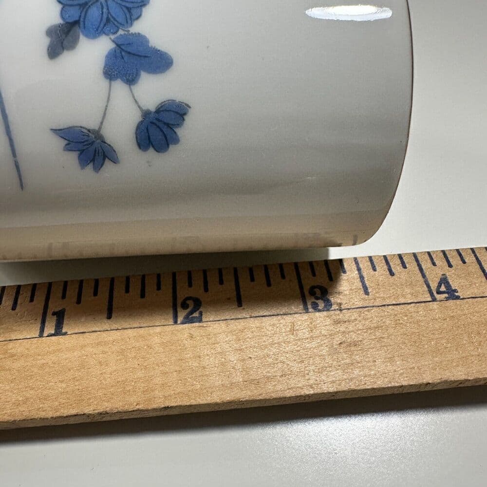 Small Teapot Asian marked blue pottery tea floral Oriental Japan - Thumbnail 7