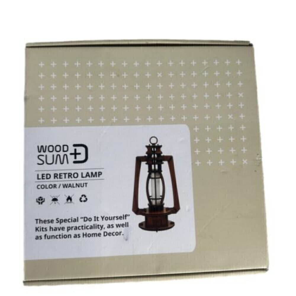 [woodsum] LED Retro Vintage DIY Wood Lamp-W /Self Assembly Kit - Home Decor - Thumbnail 2
