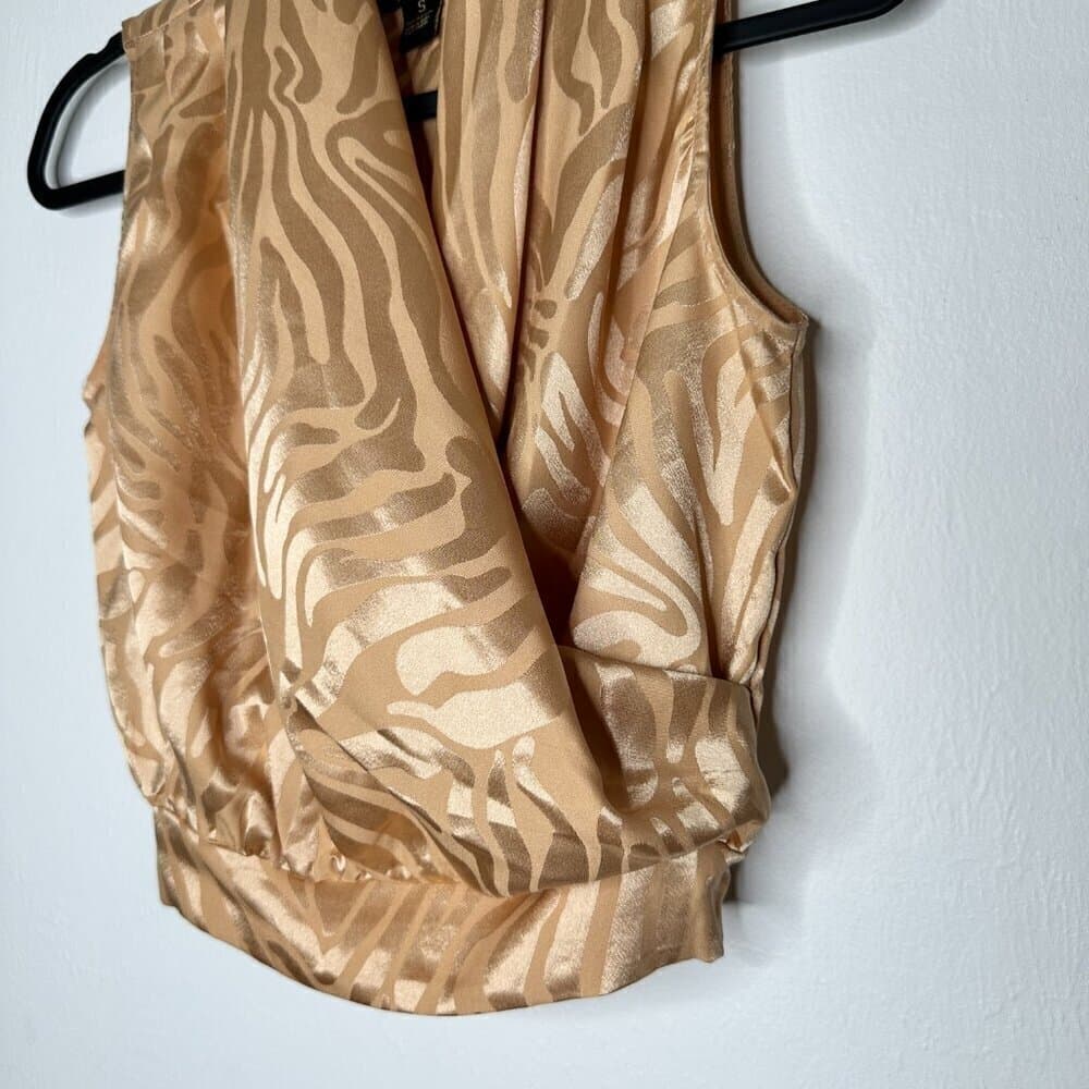 Japna Blouse with Gold Pattern Size S - Thumbnail 2