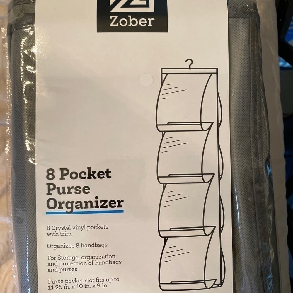 NEW 8 Pocket Purse Organizer Gray - Thumbnail 2