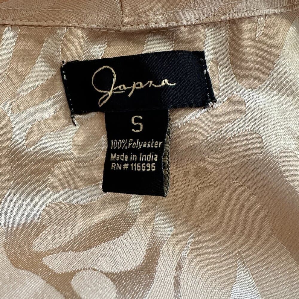 Japna Blouse with Gold Pattern Size S - Thumbnail 4