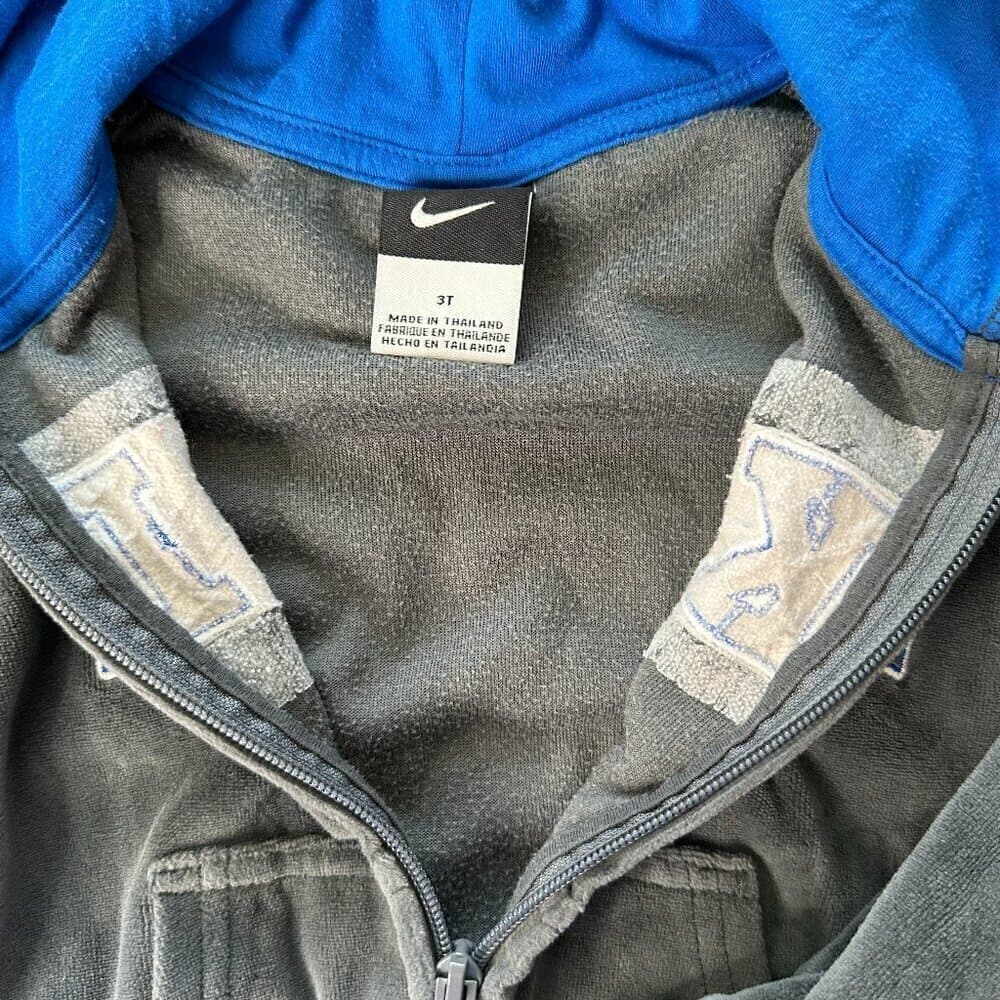 Nike Retro Terry Cloth Zip Up Hoodie Size 3 - Thumbnail 5