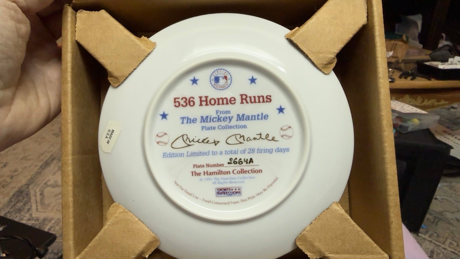 Lot of 2 Mickey Mantle Hamilton Collection Plates - Hamilton Collection - Thumbnail 4