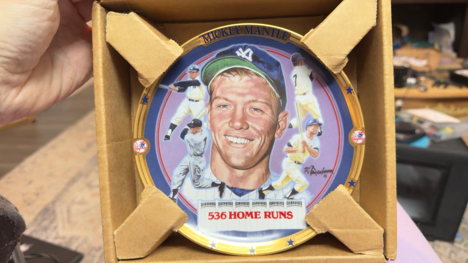 Lot of 2 Mickey Mantle Hamilton Collection Plates - Hamilton Collection - Thumbnail 3