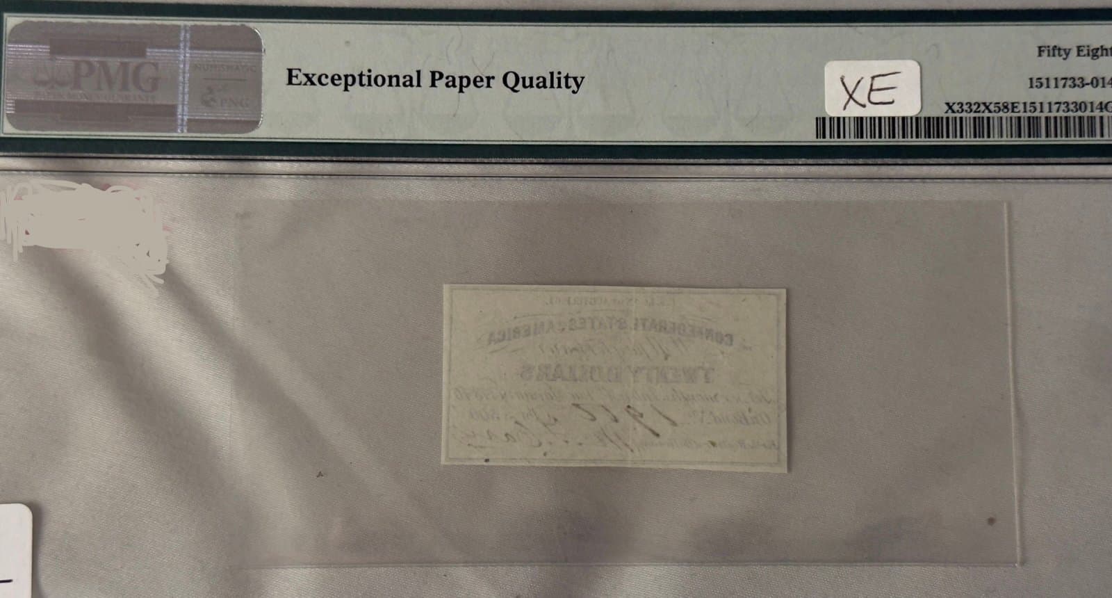 1861 Confederate States of America $500 Bond Coupon — PMG 58 EPQ - Thumbnail 2