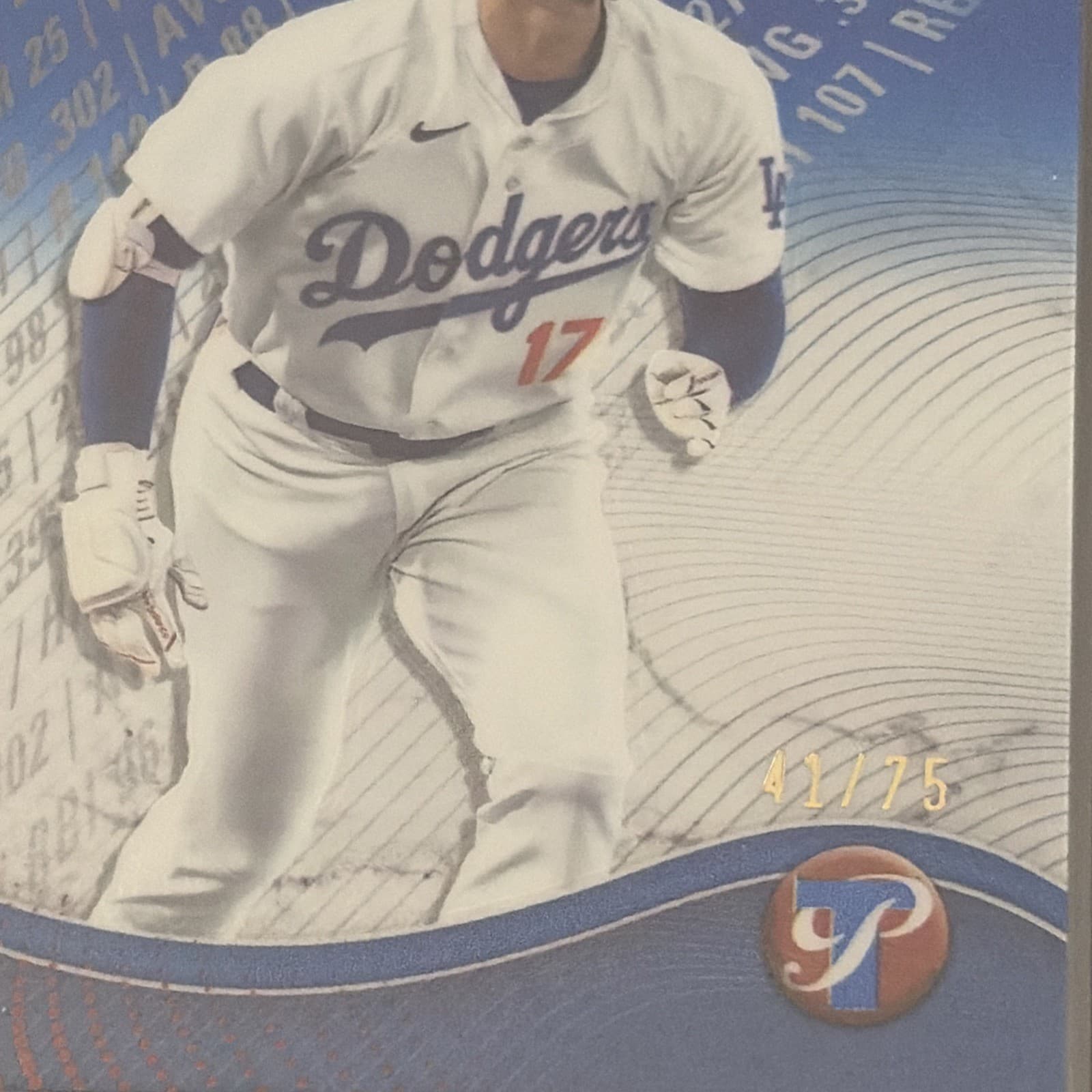 Shohei Ohtani BLUE REFRACTOR 41/75 PP-4 TOPPS CHROME - Thumbnail 2