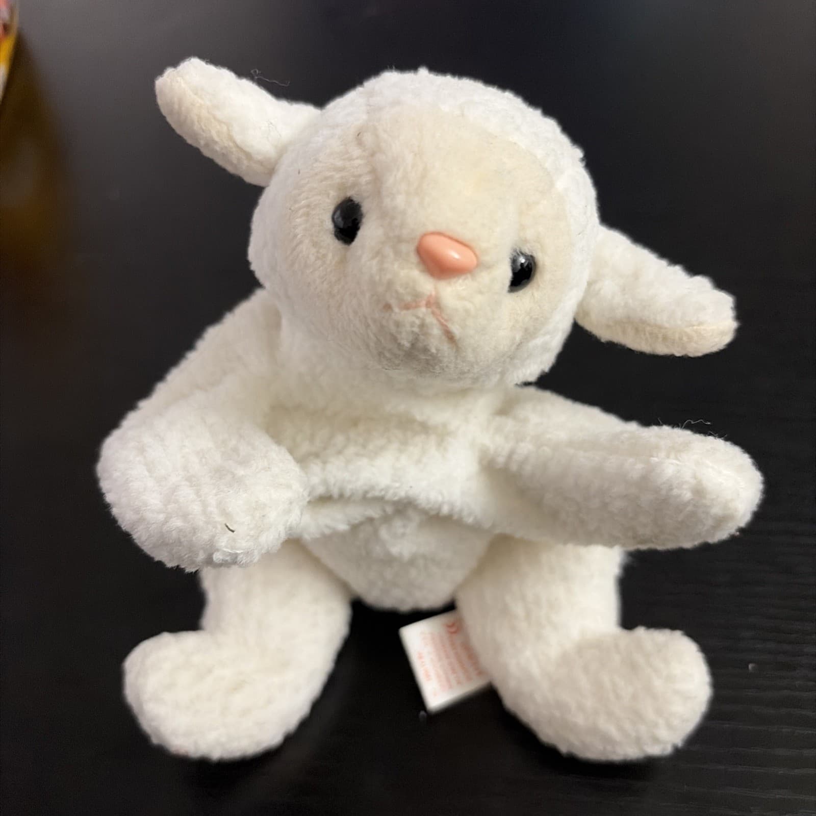 Ty Beanie Baby Fleece Lamb Beanbag Plush Original Tag 1996 PE 4th Gen - 4125 - Thumbnail 2