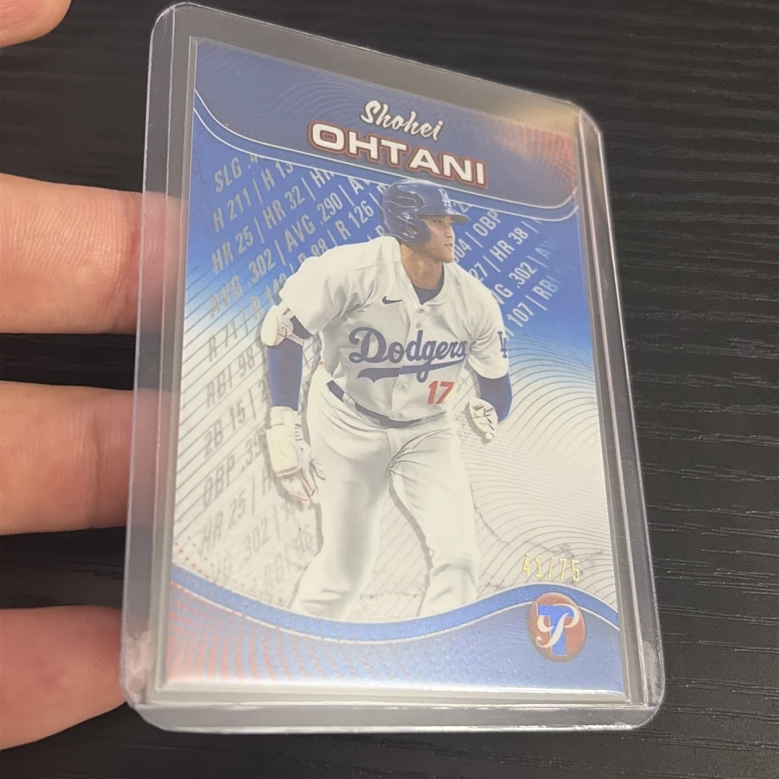 Shohei Ohtani BLUE REFRACTOR 41/75 PP-4 TOPPS CHROME - Thumbnail 4