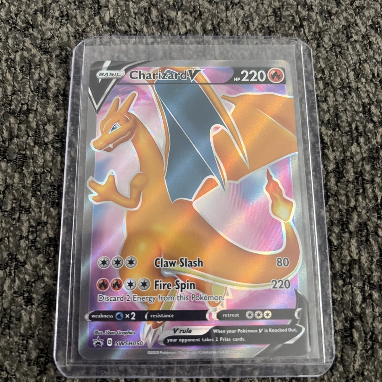 Pokemon Champions Path Charizard V SWSH050 Promo Full Art NM-MT - Thumbnail 2