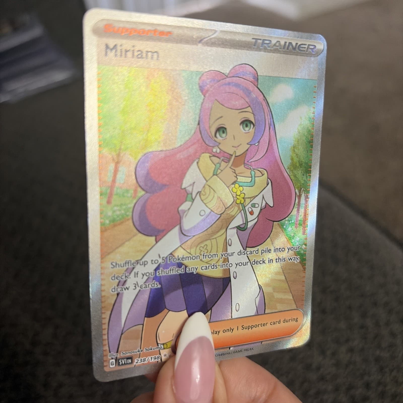 Pokemon TCG - Miriam - 238/198 - Ultra Rare (Full Art) - Scarlet & Violet - NM - Thumbnail 2