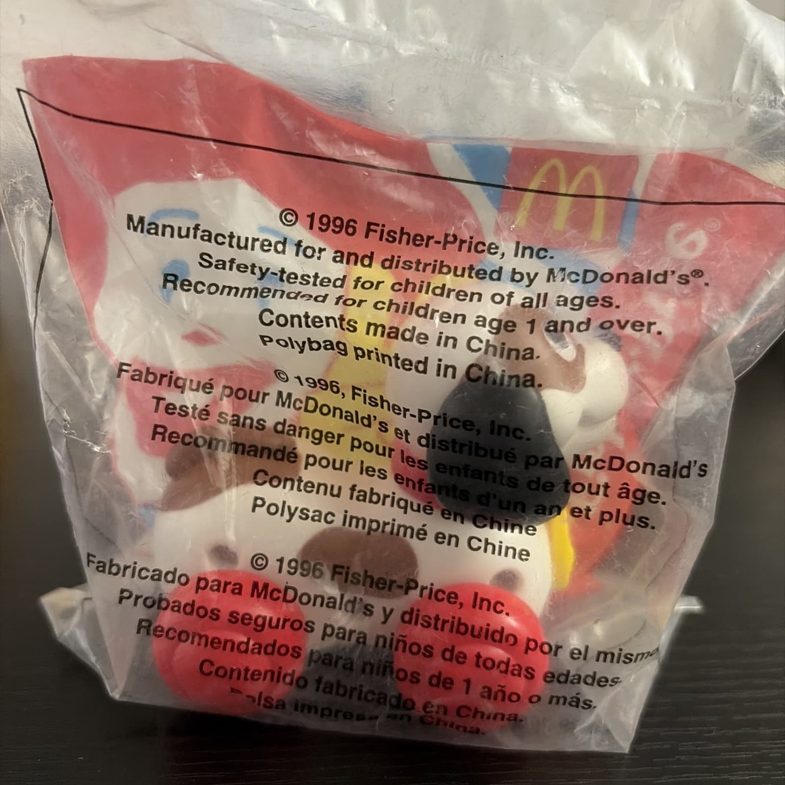 McDonald's Happy Meal Toy 1996 Fisher-Price Under-3 Toy Rolling Puppy Dog - Thumbnail 3