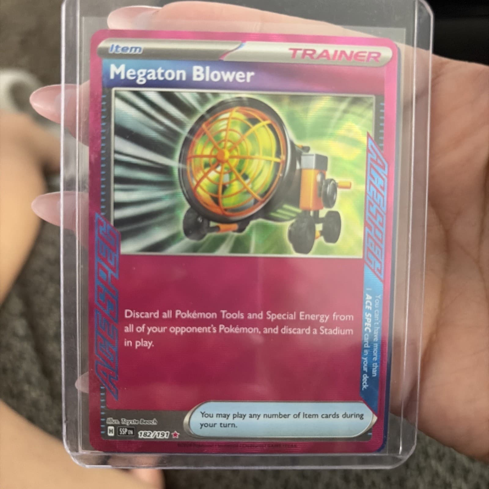 Megaton Blower 182/191 - Surging Sparks - Pokemon TCG - ACE SPEC Rare - Thumbnail 2
