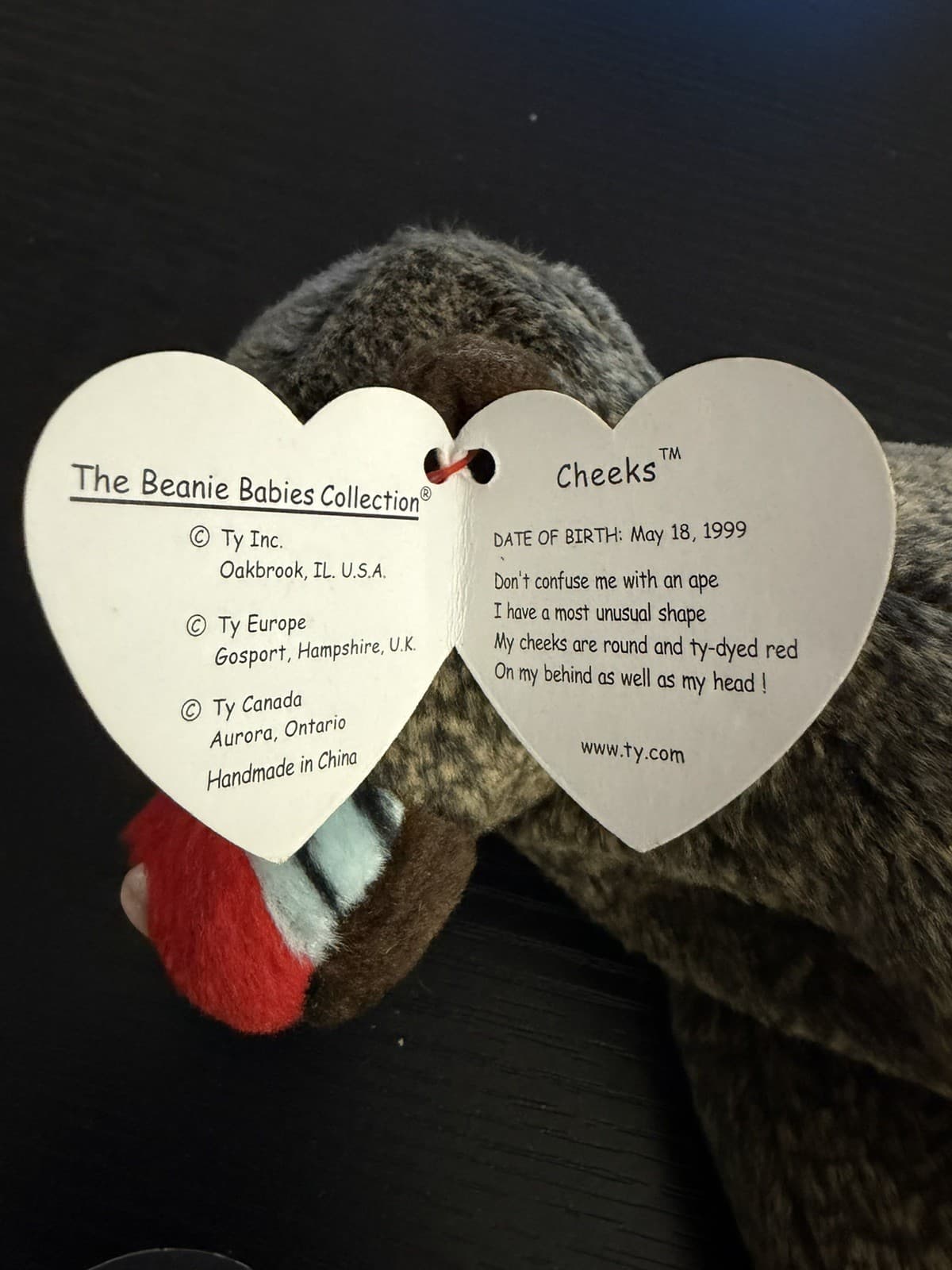 1999 “Cheeks” Limited Edition Ty Beanie Baby RARE TAG ERROR - Thumbnail 4