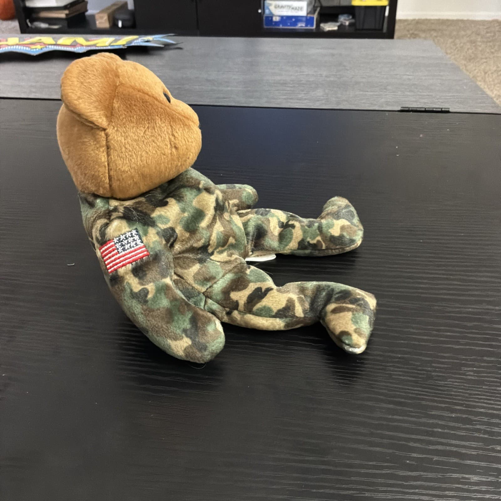 TY Beanie Baby - HERO the USO Military Bear (w/ US Flag on Arm) (8.5 inch) MWMTs - Thumbnail 2