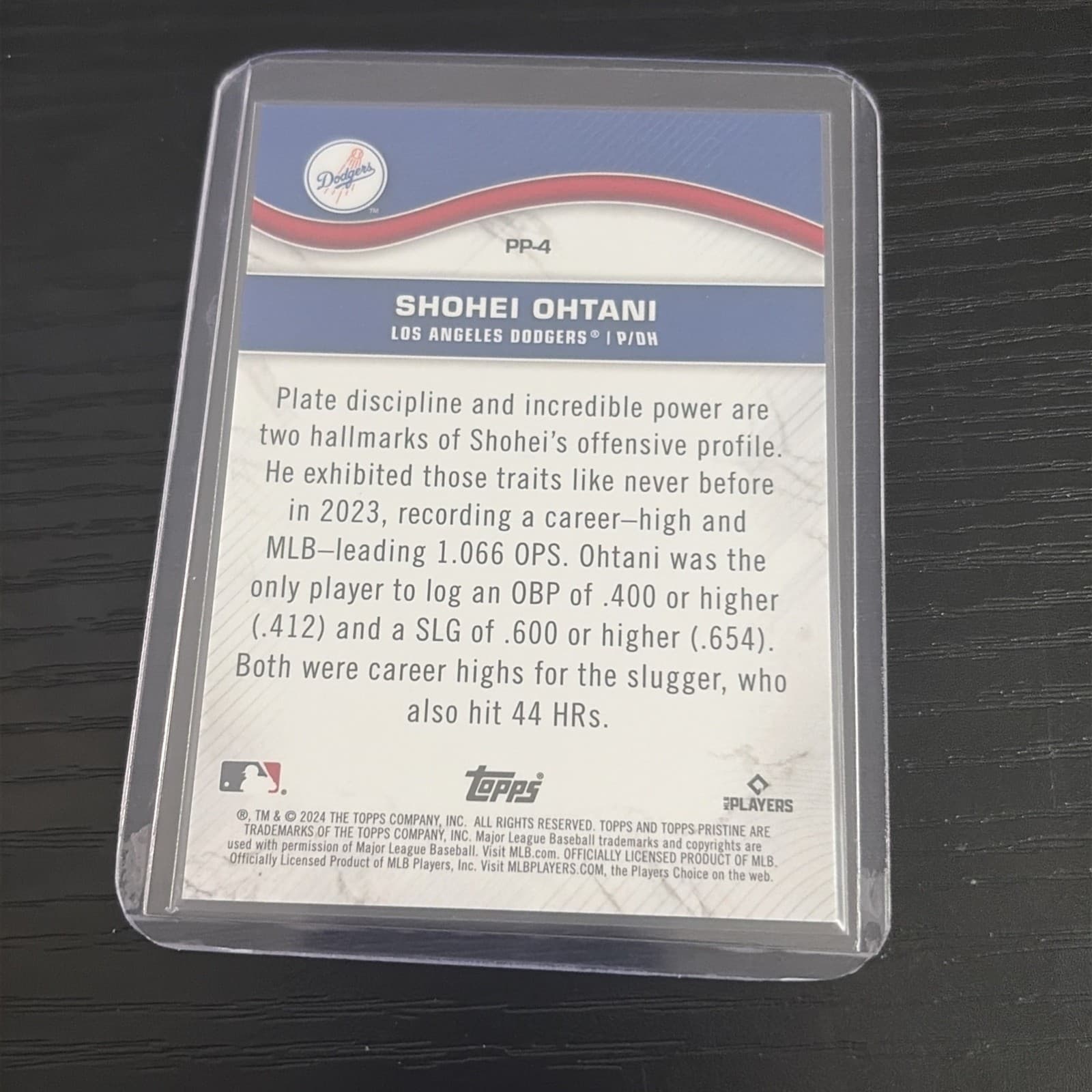 Shohei Ohtani BLUE REFRACTOR 41/75 PP-4 TOPPS CHROME - Thumbnail 3