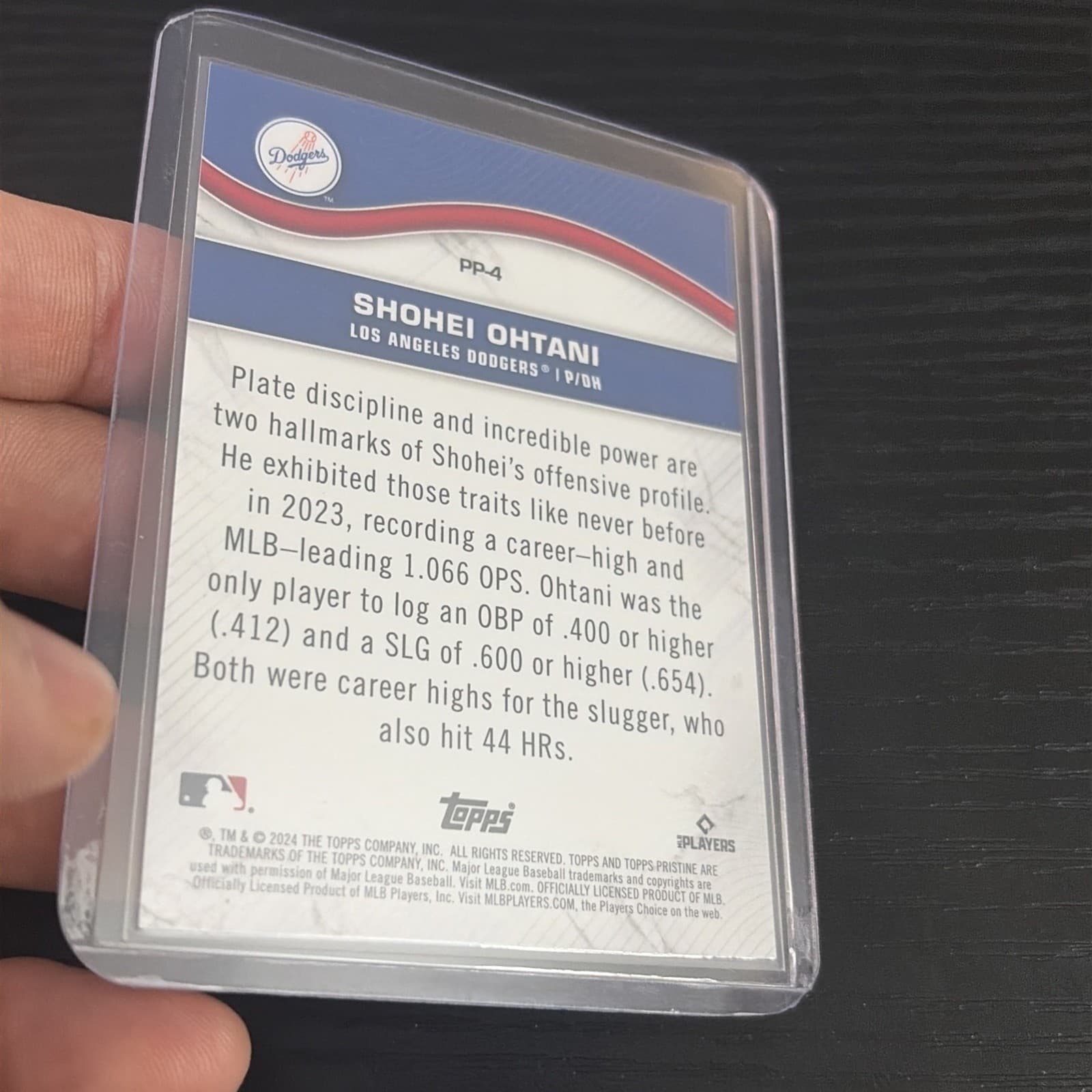 Shohei Ohtani BLUE REFRACTOR 41/75 PP-4 TOPPS CHROME - Thumbnail 5
