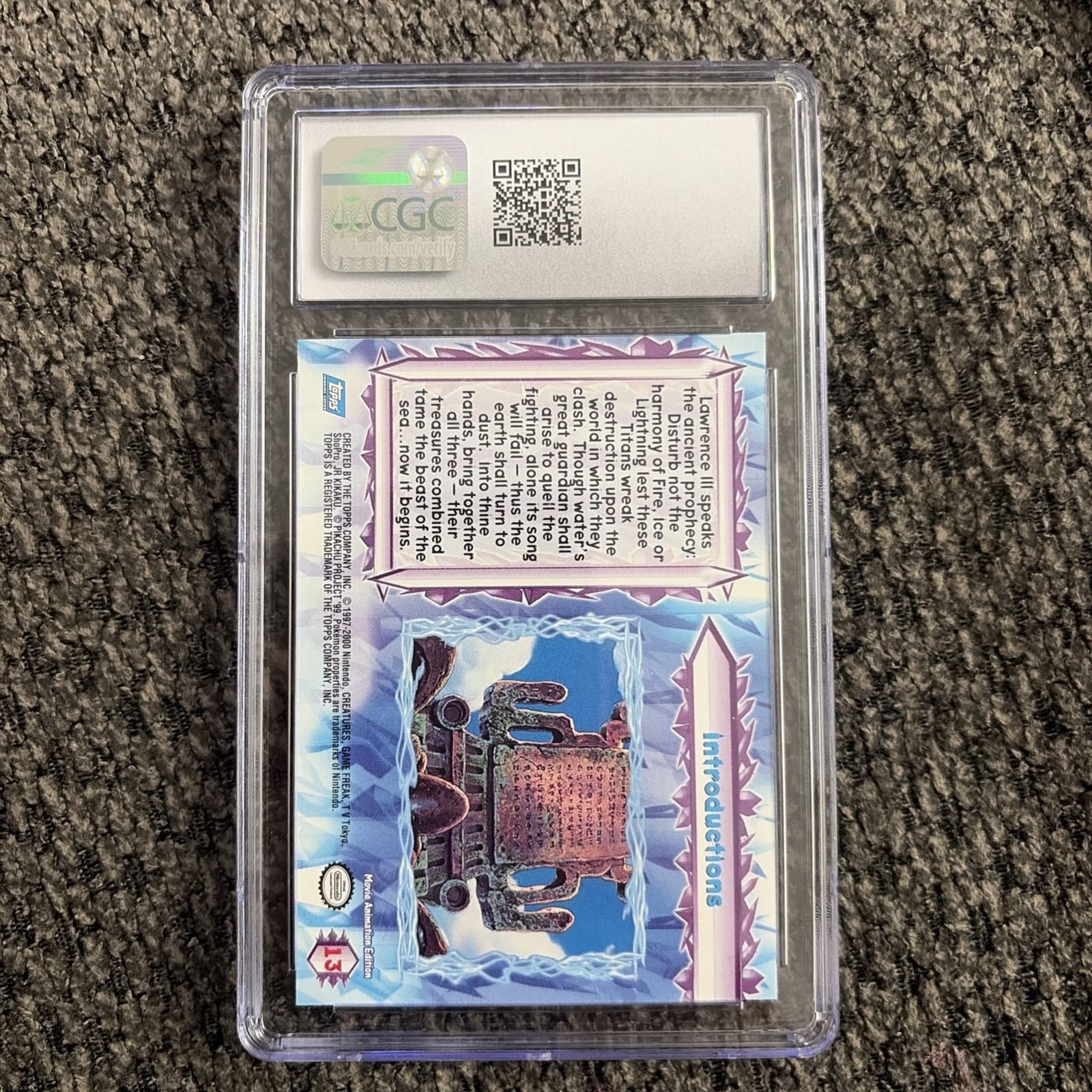 Pokemon The Movie 2000 TOPPS Introductions #13 Slowking CGC Mint+ 9.5 POP 2 - Thumbnail 4