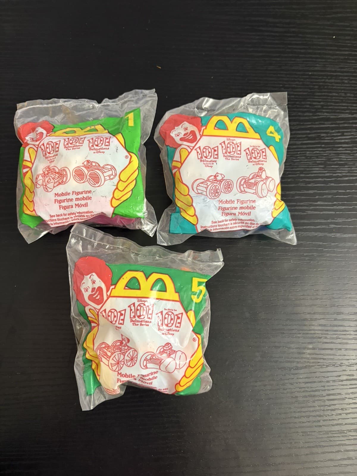 McDONALD'S HAPPY MEAL TOY 101 DALMATIANS #1,4,5 3 PCS - NIP - 1997 - Thumbnail 3