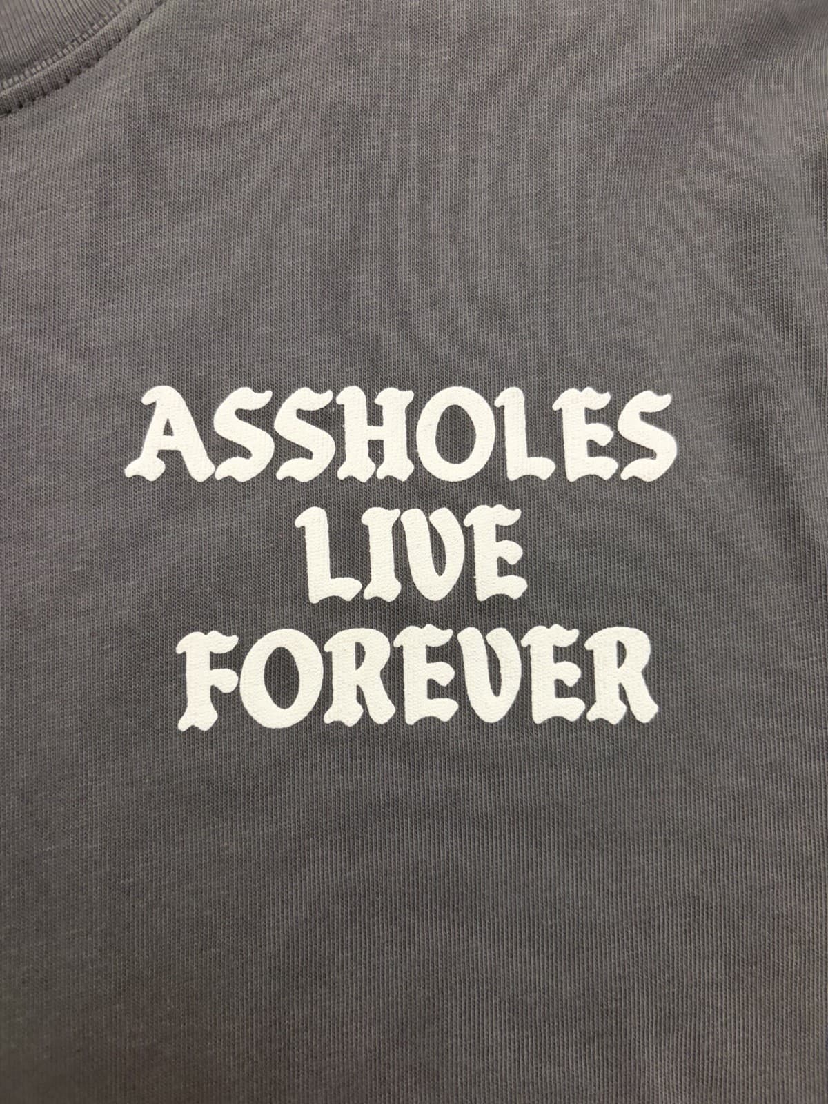 A$$holes Live Forever Short Sleeve Gray T Shirt Size L Classic Logo - Thumbnail 6
