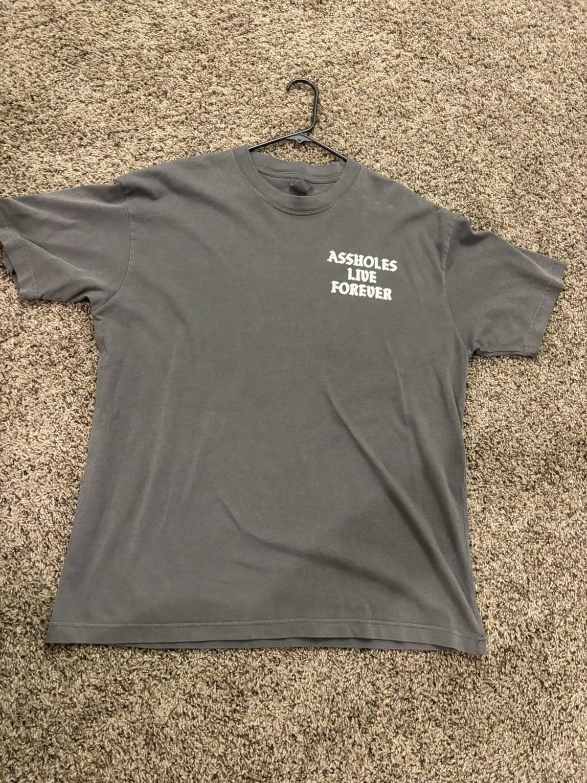 A$$holes Live Forever Short Sleeve Gray T Shirt Size L Classic Logo - Thumbnail 5